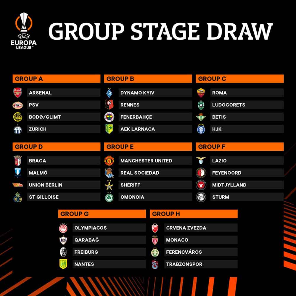 UEFA Europa League draw results Foot4live